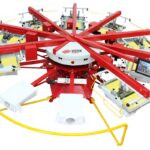 automatic screen printing machine vector