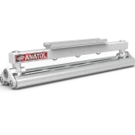 Anatol Roller Squeegee mounted on automatic screen printing press for smooth prints High-quality roller squeegee for preventing fibrillation and enhancing print detail