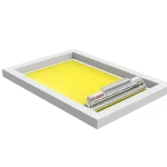 natol Roller Squeegee mounted on automatic screen printing press for smooth prints High-quality roller squeegee for preventing fibrillation and enhancing print detail