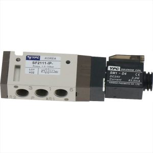 Solenoid valve YPC SF2111-IP with SM1-D4 coil, 1.5-10bar, DC24V 2.0W, 5 ports, by Yonwoo Pneumatic