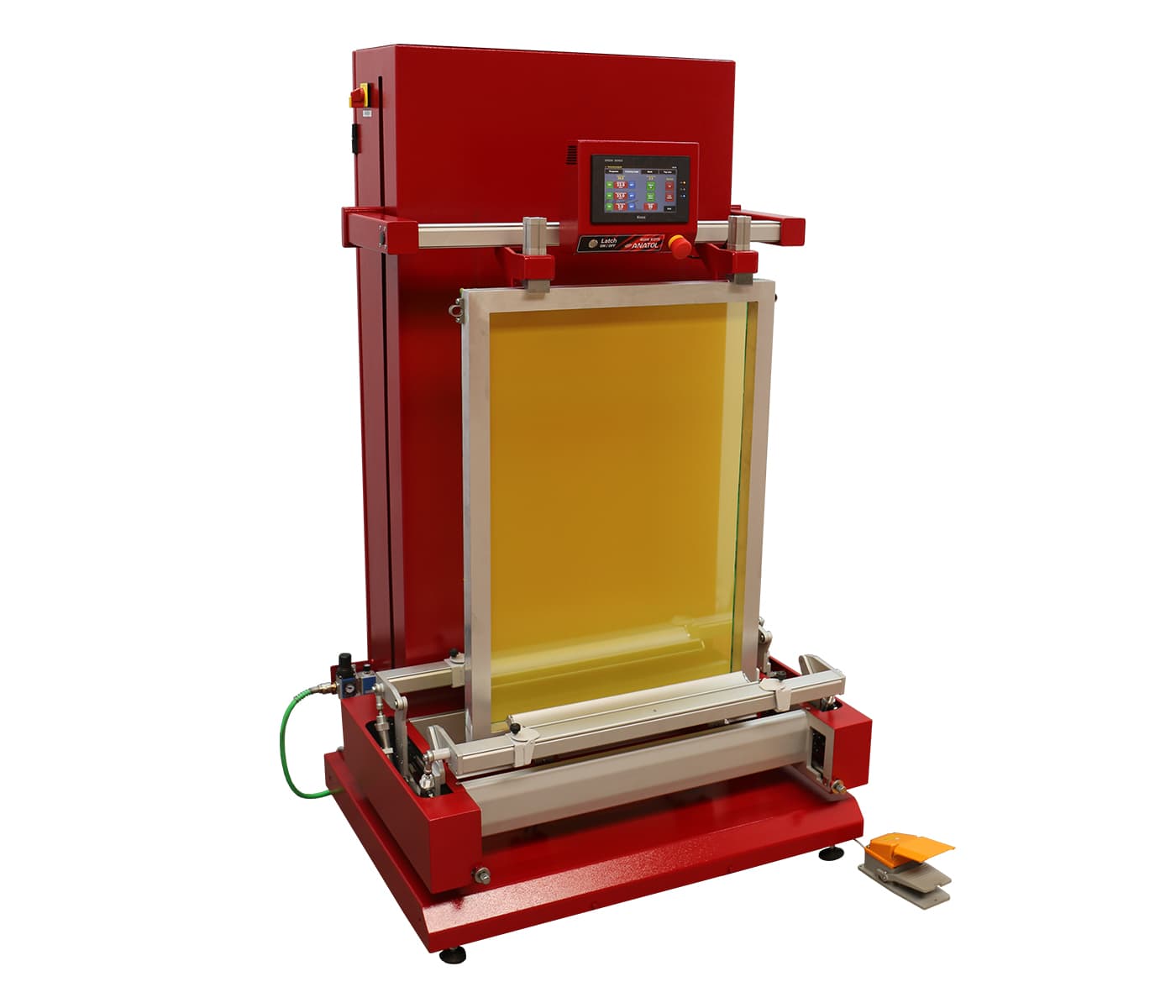 Anatol's Quik-Kote mini automatic emulsion coating machine provides uniform stencil coverage for improved print quality.