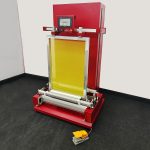Anatol's Quik-Kote mini automatic emulsion coating machine provides uniform stencil coverage for improved print quality.