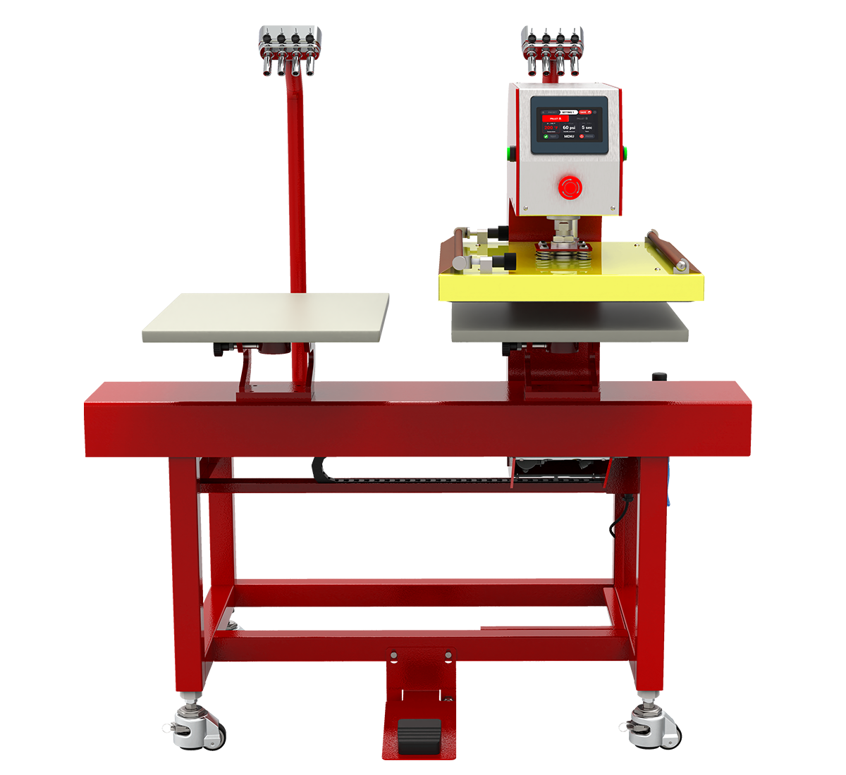 Two station automatic thermal transfer press Rapid Transfer System (RTS)