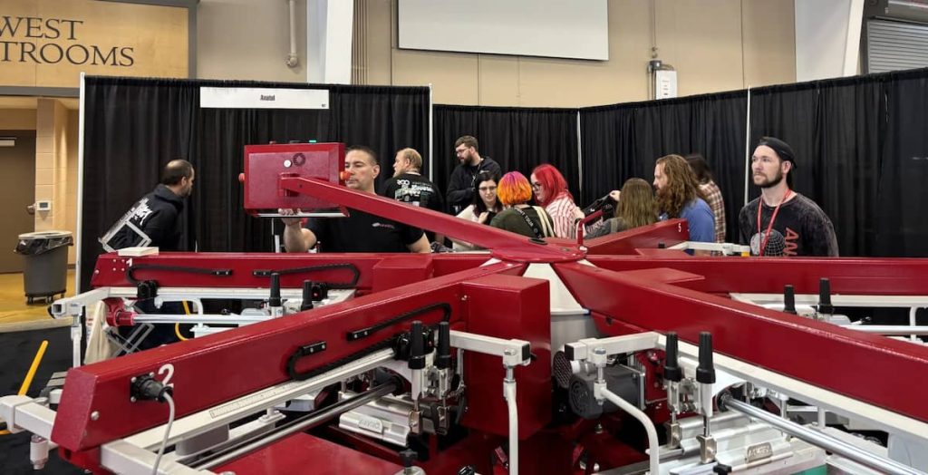 Anatol VOLT all-electric-screen-printing-press-operating-efficiently-in-a-modern print shop