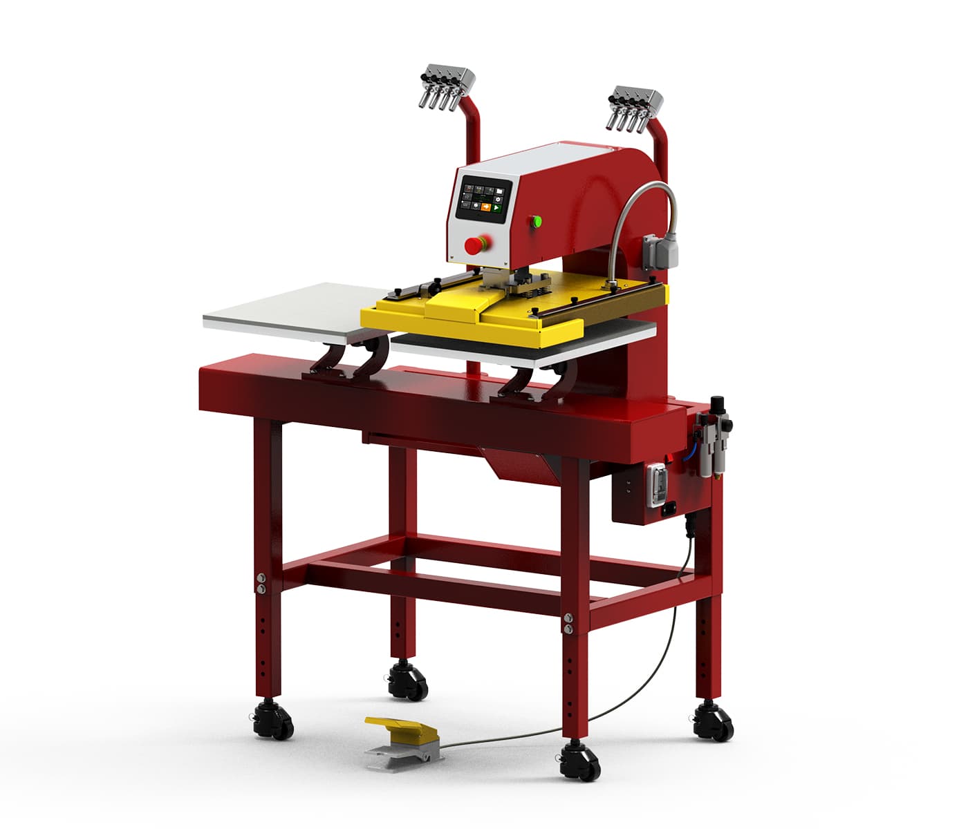 Two station automatic thermal transfer press Rapid Transfer System (RTS)