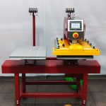 Two station automatic thermal transfer press Rapid Transfer System (RTS)